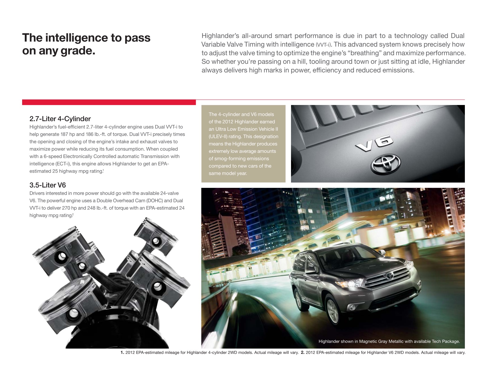 2012 Toyota Highlander Brochure Page 20